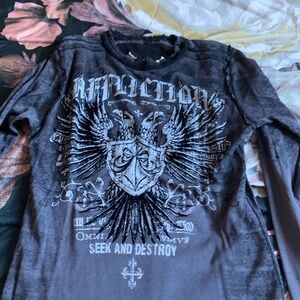 Affliction long sleeve irreversible shirt